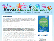 Tablet Screenshot of knoxchildcare.com.au